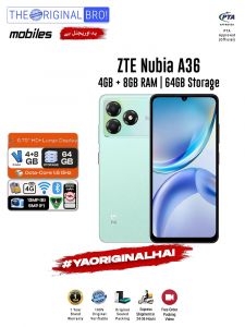 ZTE Nubia A36 - 4GB RAM - 64GB Storage - Easy Monthly Installments - PTA Approved - 1 Year Official Warranty - The Original Bro Mobiles - TOB70